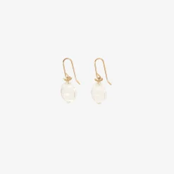 18k & crystal hickory nut earrings