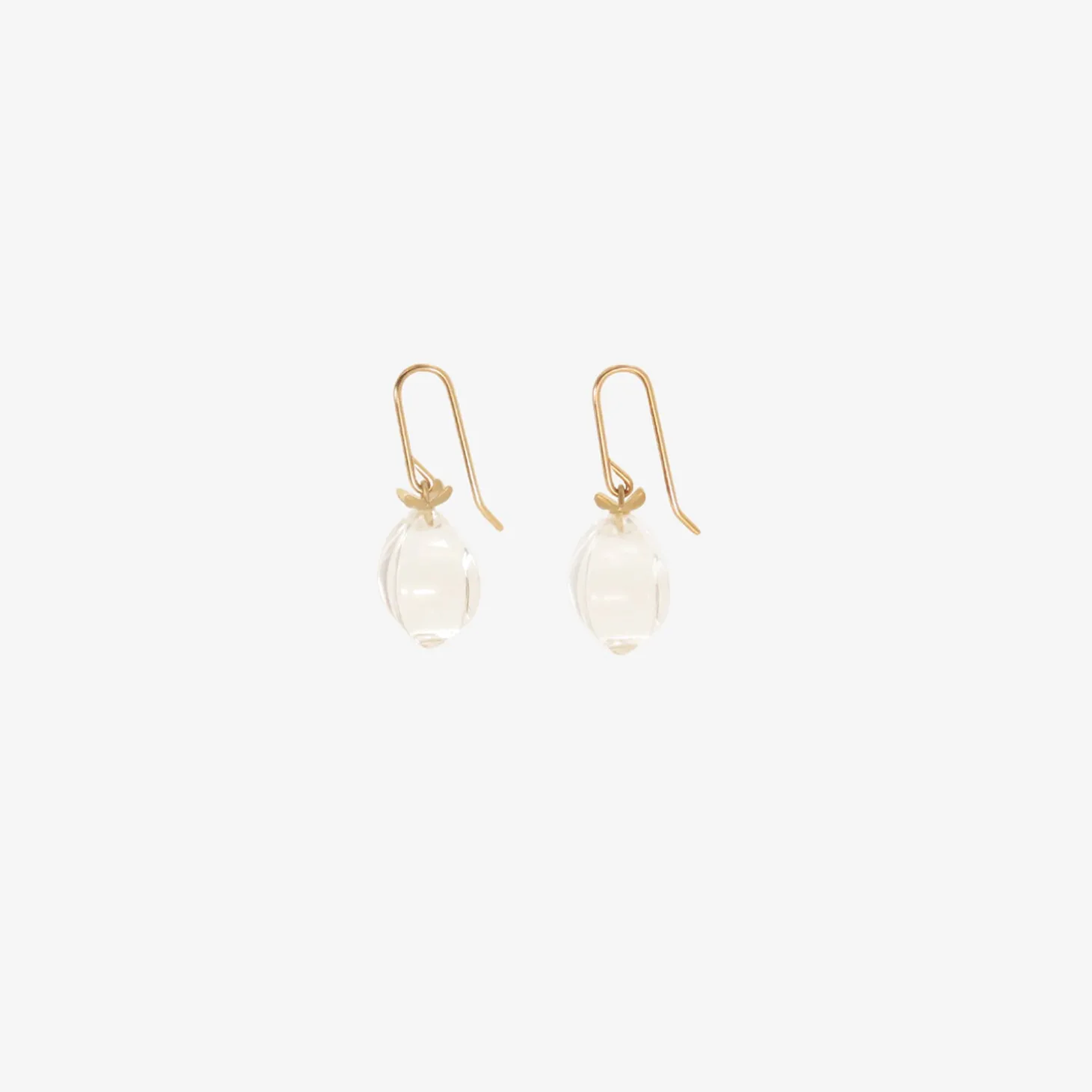 18k & crystal hickory nut earrings