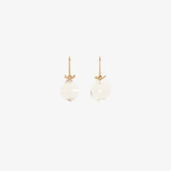 18k & crystal hickory nut earrings