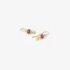 18k & cushion-cut ruby earrings with 22k drops