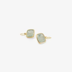 18k & cushion-shaped aquamarine drop earrings, 19.04ct