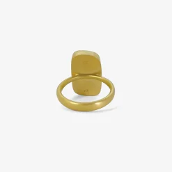 22k & cushion-shaped boulder opal ring, 10.32ct
