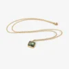 18k & cushion-shaped green sapphire pendant, 3.15ct