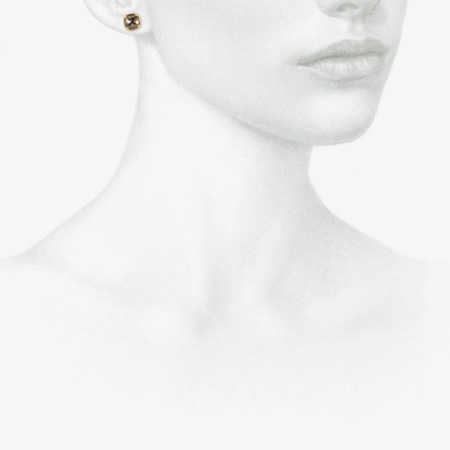 18k & cushion-shaped salt and pepper diamond studs, 3.65ct