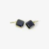 18k & deep indigo iolite cube drop earrings, 8.49ct