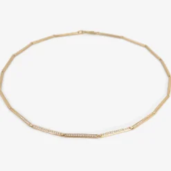 14k & diamond bar necklace, .75ct