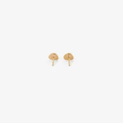 14k & diamond medium triangle skipping stone studs, .15ct