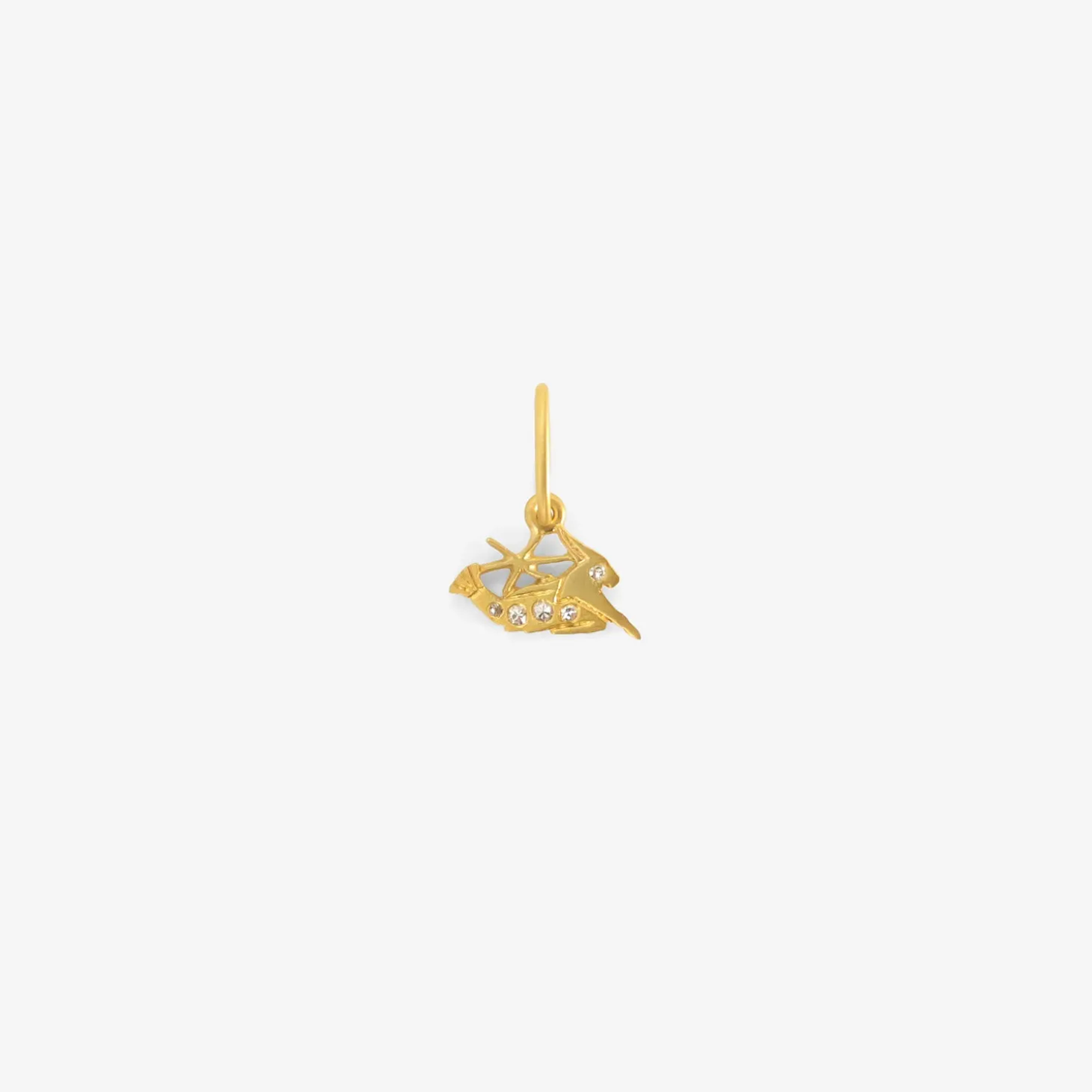 18k & diamond mini capricorn dendera zodiac pendant