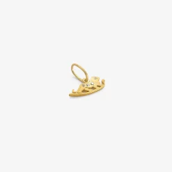 18k & diamond mini leo dendera zodiac pendant