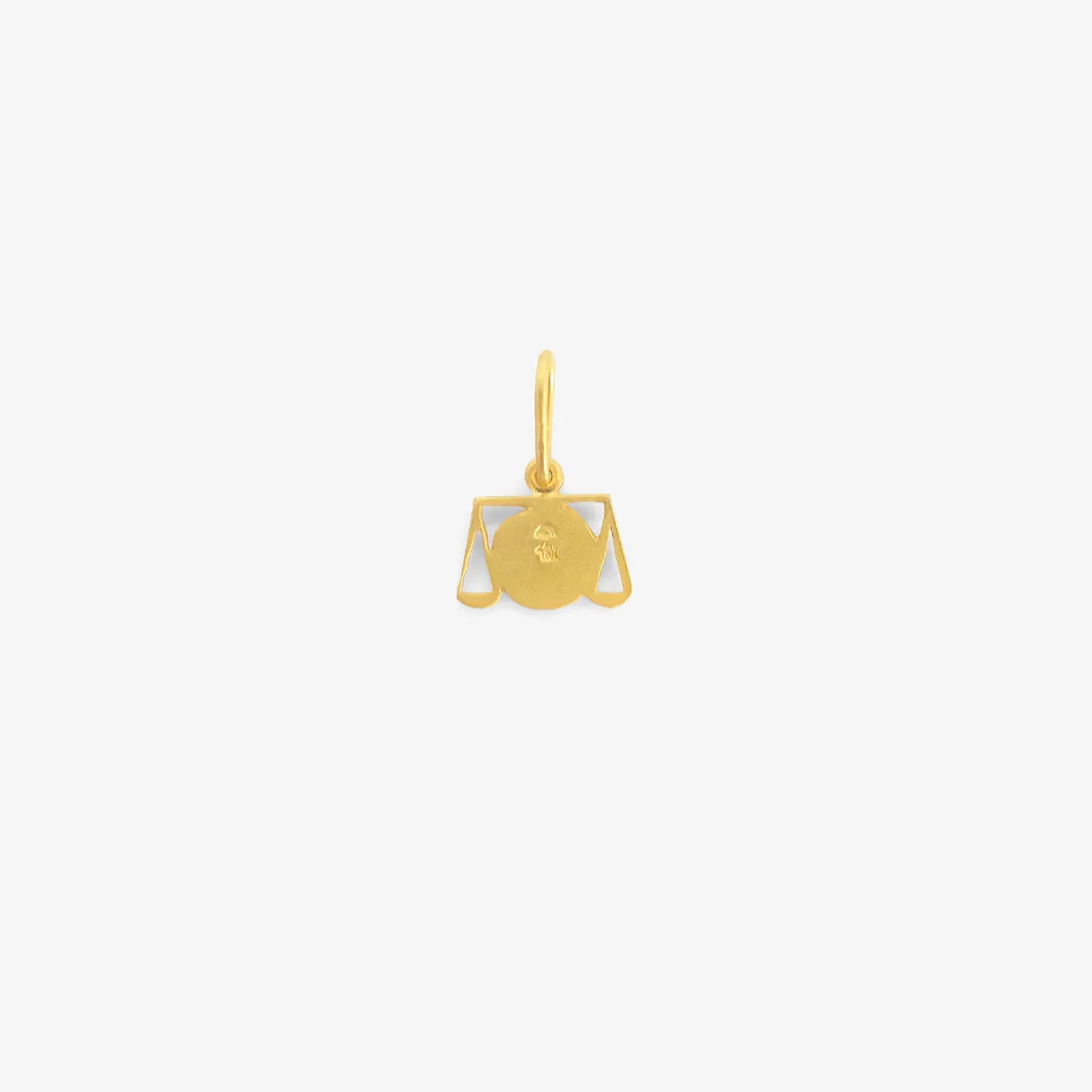 18k & diamond mini libra dendera zodiac pendant