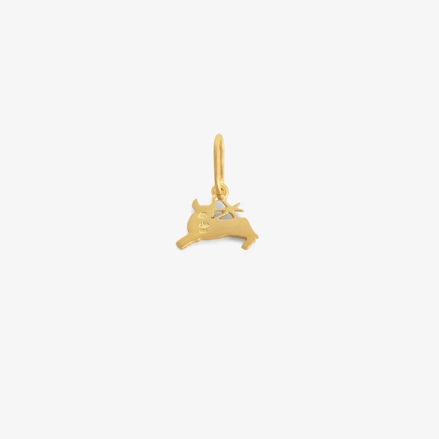 18k & diamond mini taurus dendera zodiac pendant