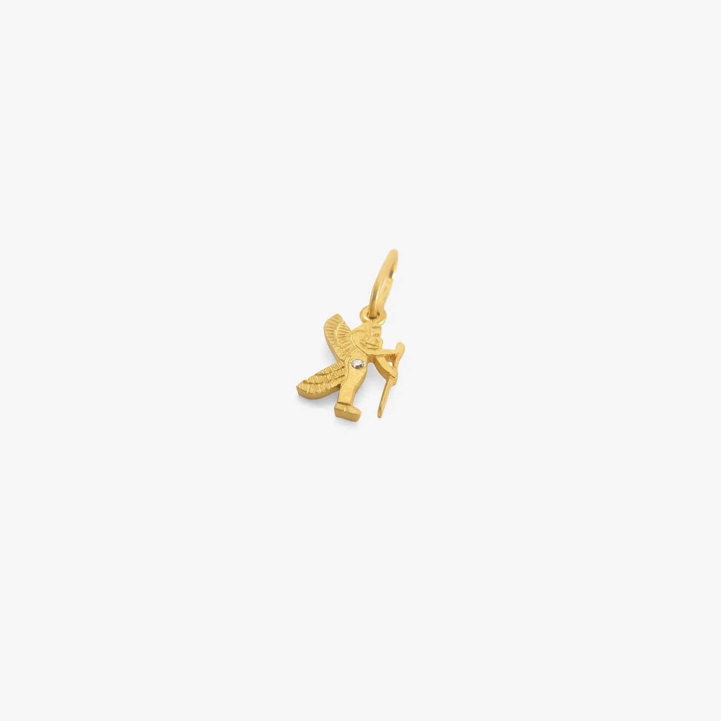 18k & diamond mini virgo dendera zodiac pendant