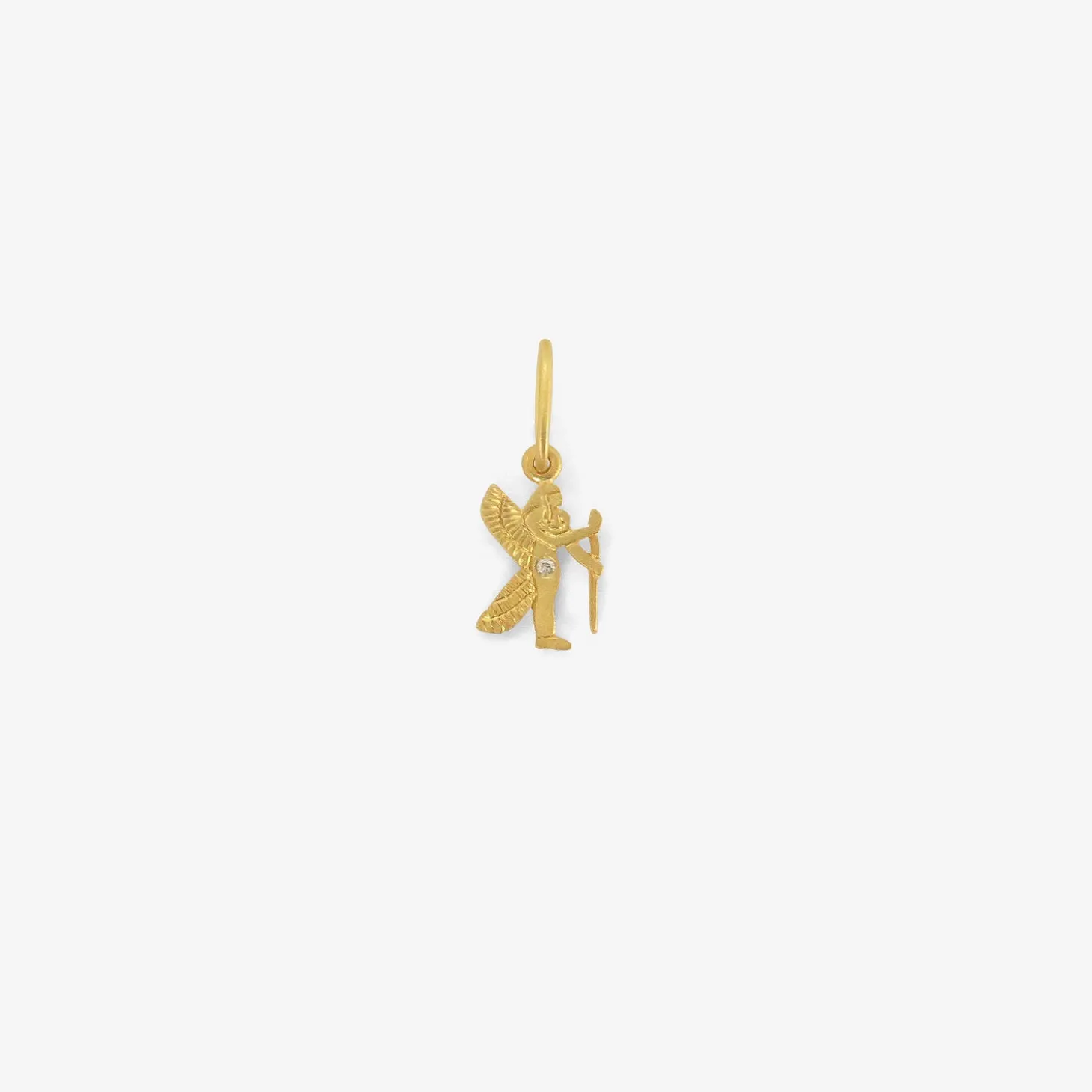 18k & diamond mini virgo dendera zodiac pendant