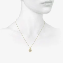 18k & diamond shard pendant, .84ct