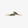 18k & elongated blue tourmaline drop earrings, 4.02ct