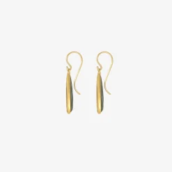 18k & elongated blue tourmaline drop earrings, 4.02ct