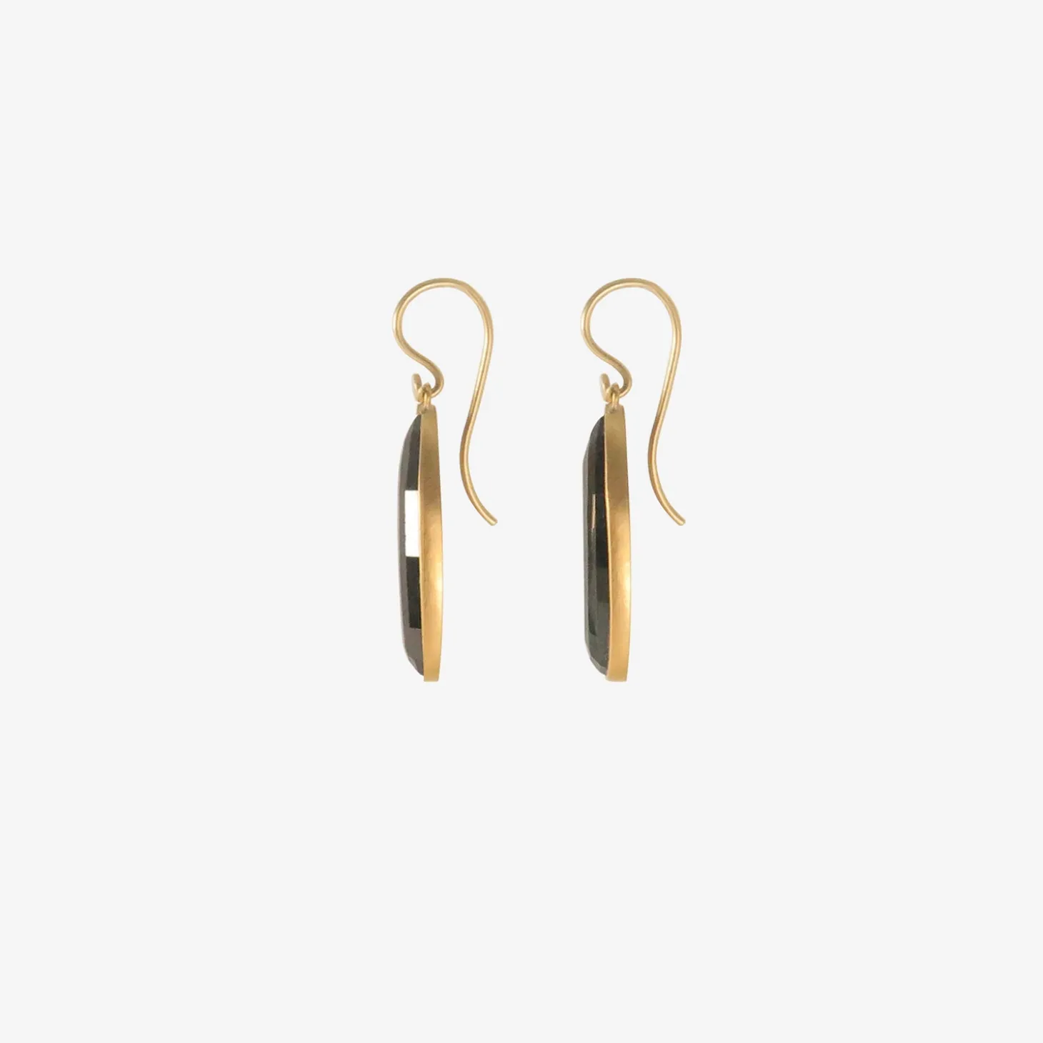 18k & elongated green tourmaline drop earrings, 13.05ct
