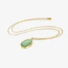 18k & emerald pebble drop pendant 5.18ct