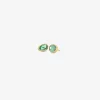 18k & emerald pebble sequin studs, 1.42ct