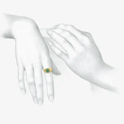 22k & emerald roz ring