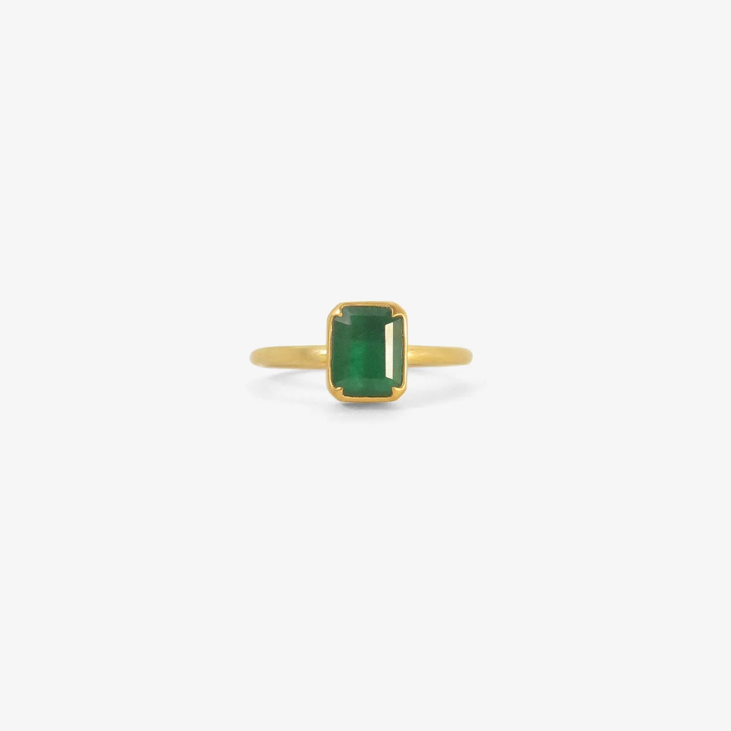18k & emerald-cut brazilian emerald ring, 1.4ct