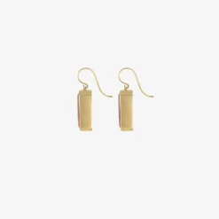 18k & emerald-cut candy pink ombre tourmaline drop earrings, 23.59ct