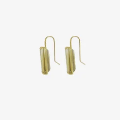 18k & emerald-cut ombre citrine bar earrings