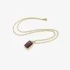 18k & emerald-cut rubellite tourmaline pendant, 5.65ct