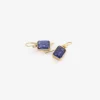 18k & emerald-cut tanzanite earrings with diamonds