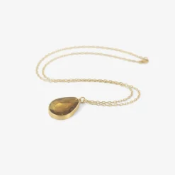 18k & faceted golden tourmaline pendant, 10.29ct