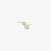 18k & faceted oval aquamarine mini gem earrings