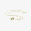 18k & faceted oval green amethyst east / west mini gem pendant