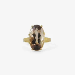 18k & faceted oval mauve scapolite ring