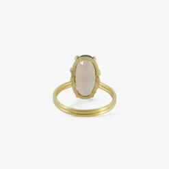 18k & faceted oval mauve scapolite ring
