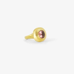 22k & faceted peach tourmaline masona ring, 4.52ct