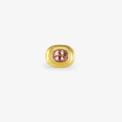 22k & faceted peach tourmaline masona ring, 4.52ct
