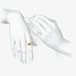 22k & faceted square peach tourmaline ring, 3ct