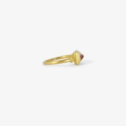 22k & garnet capsa ring