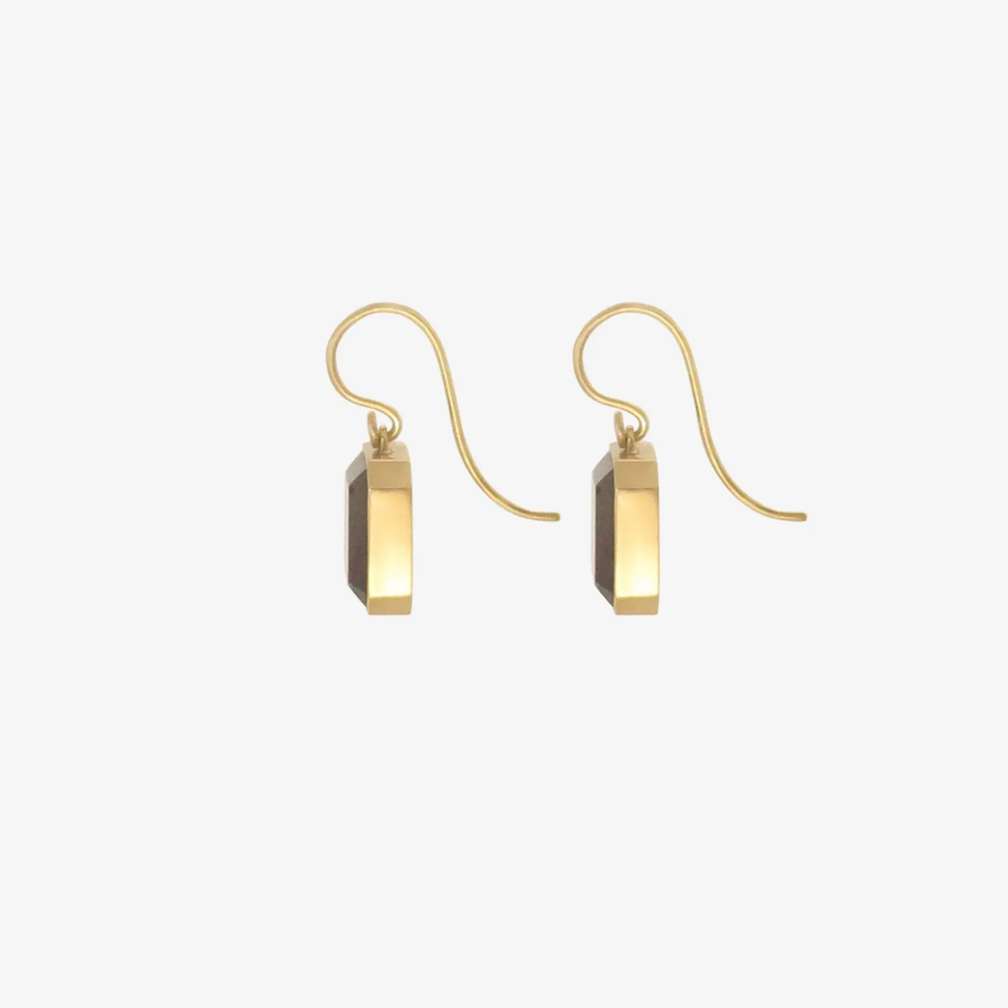 18k & garnet cube drop earrings, 13.22ct