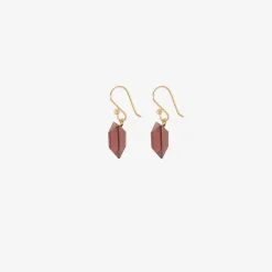 14k & garnet hand-cut gems