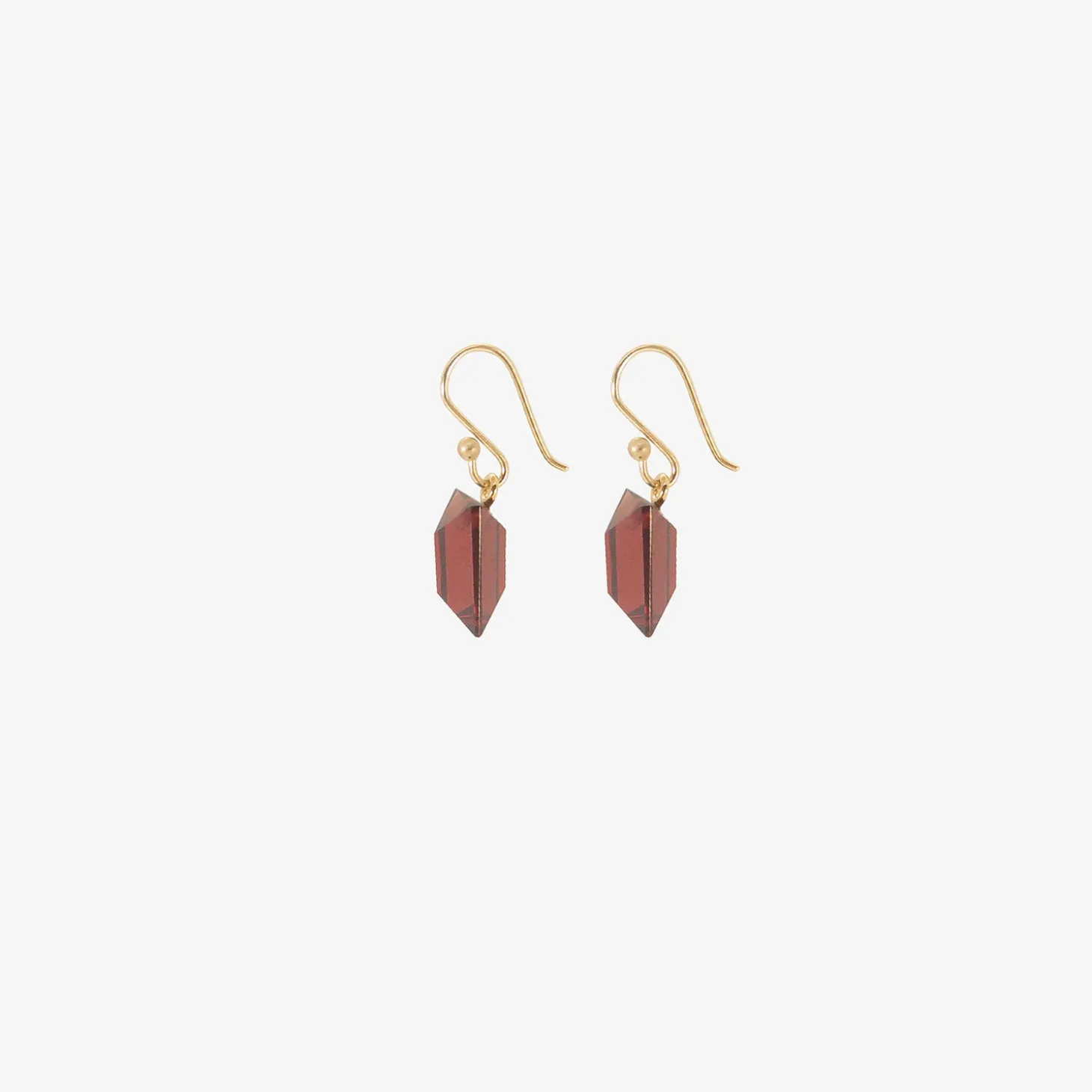 14k & garnet hand-cut gems