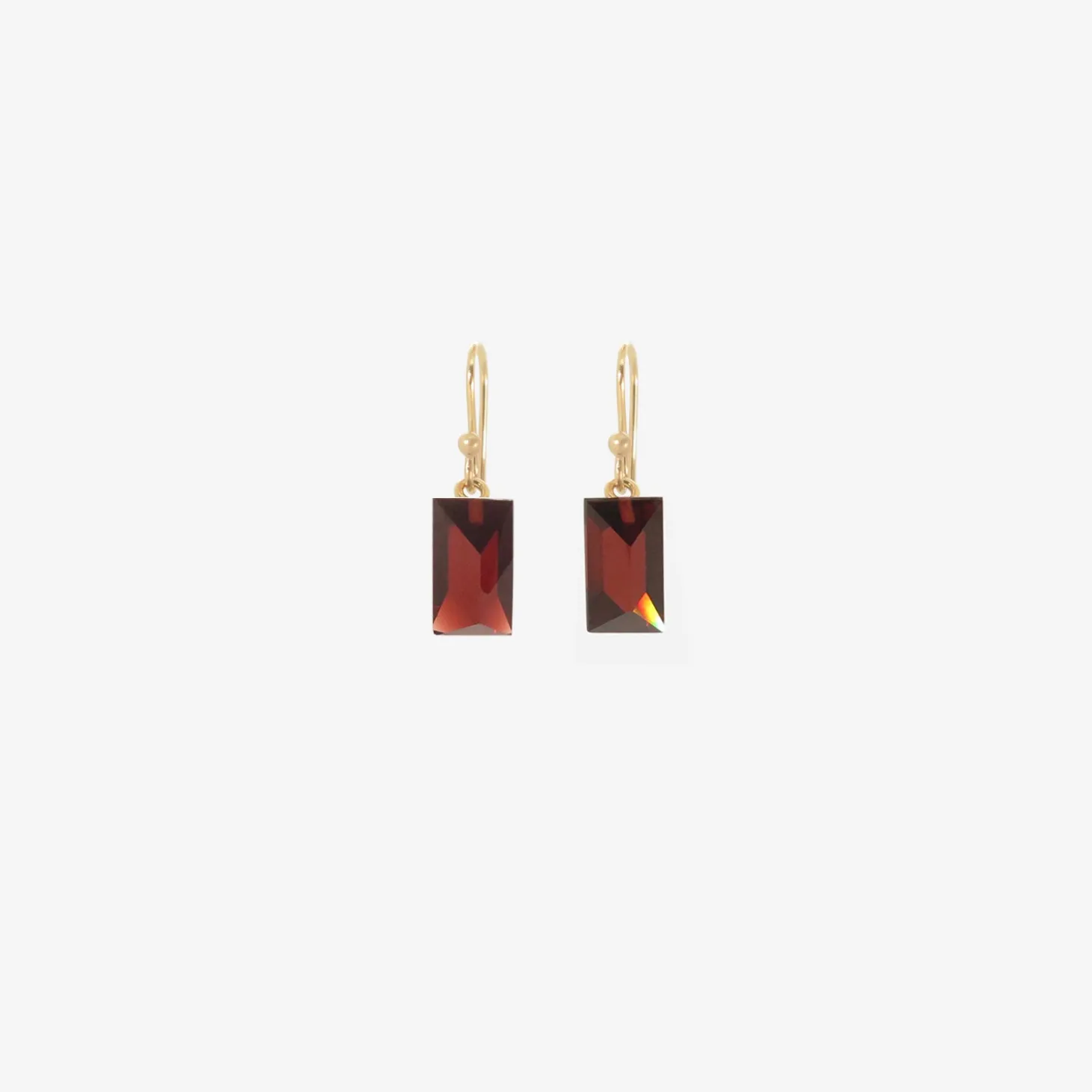 14k & garnet hand-cut gems