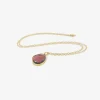 18k & garnet sequin pebble pendant, 4.33ct