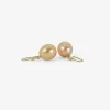 14k & golden south sea pearl earrings