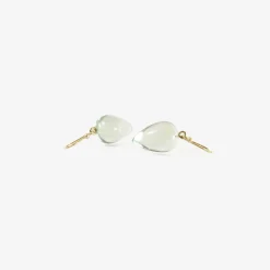 14k & green amethyst acorns