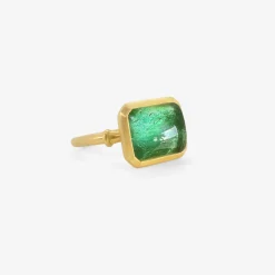 22k & green tourmaline capsa ring