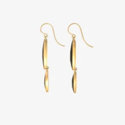 22k & green tourmaline double drop earrings, 8.16ct