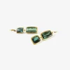 22k & green tourmaline flip flop earrings, 18.49ct