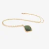18k & green tourmaline pebble pendant, 7.49ct