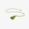 18k & green tourmaline sequin pebble pendant, 12.57ct